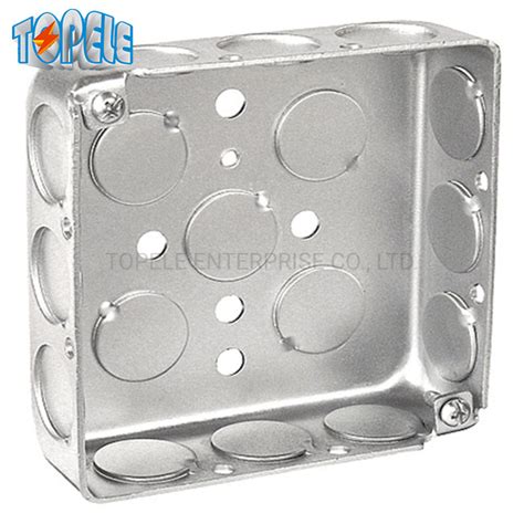 4 square metal concrete box|shallow 4x4 electrical box.